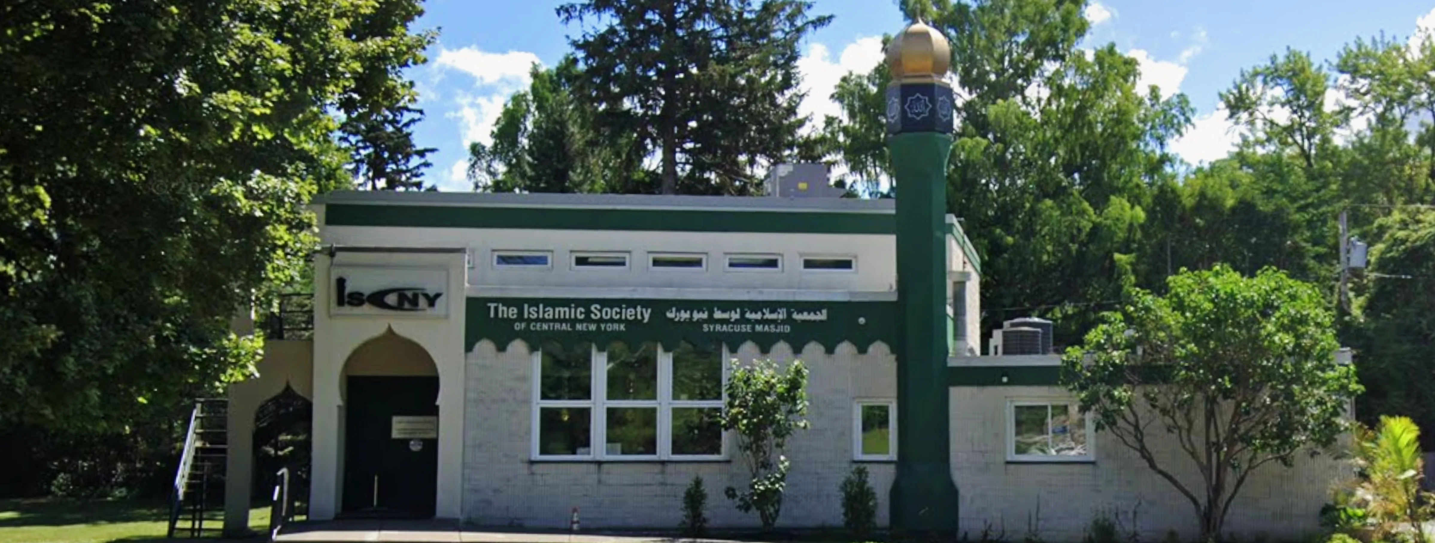 Exterior view of Islamic Society of Central New York Syracuse building